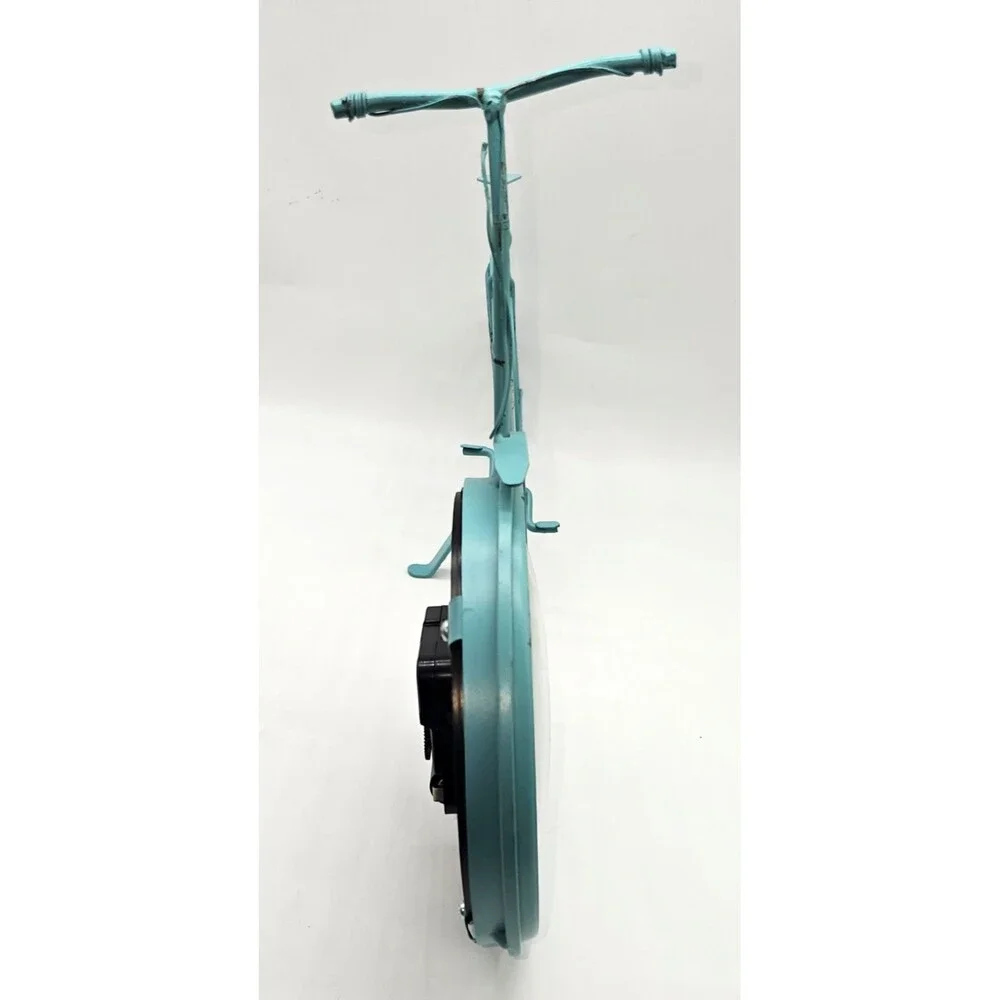 37 Rue Saint-Denis Clock. Bicycle Cobalt Blue. Cleaned, Tested, Working.
